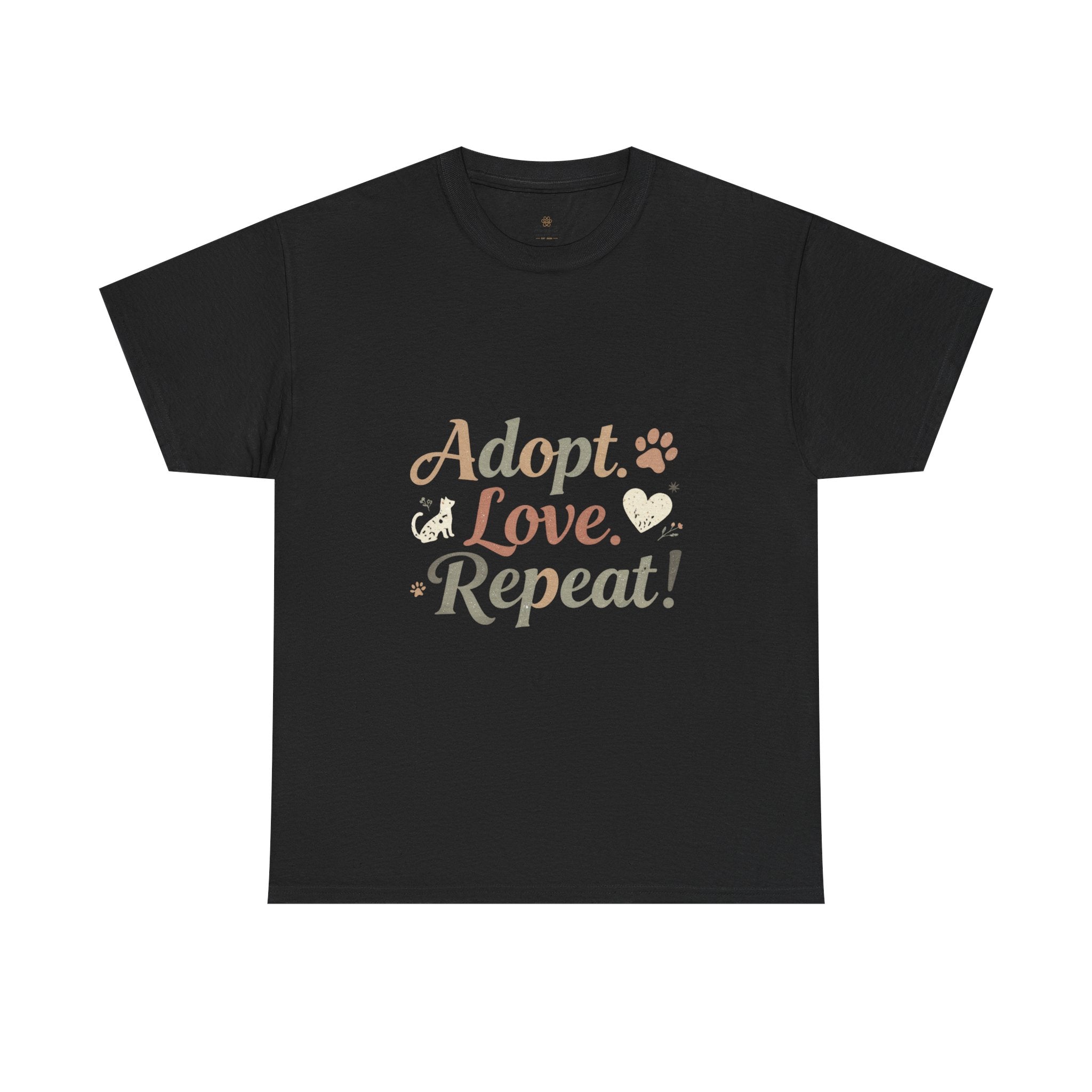 Adopt Love Repeat Rescue Pet Adoption T-Shirt