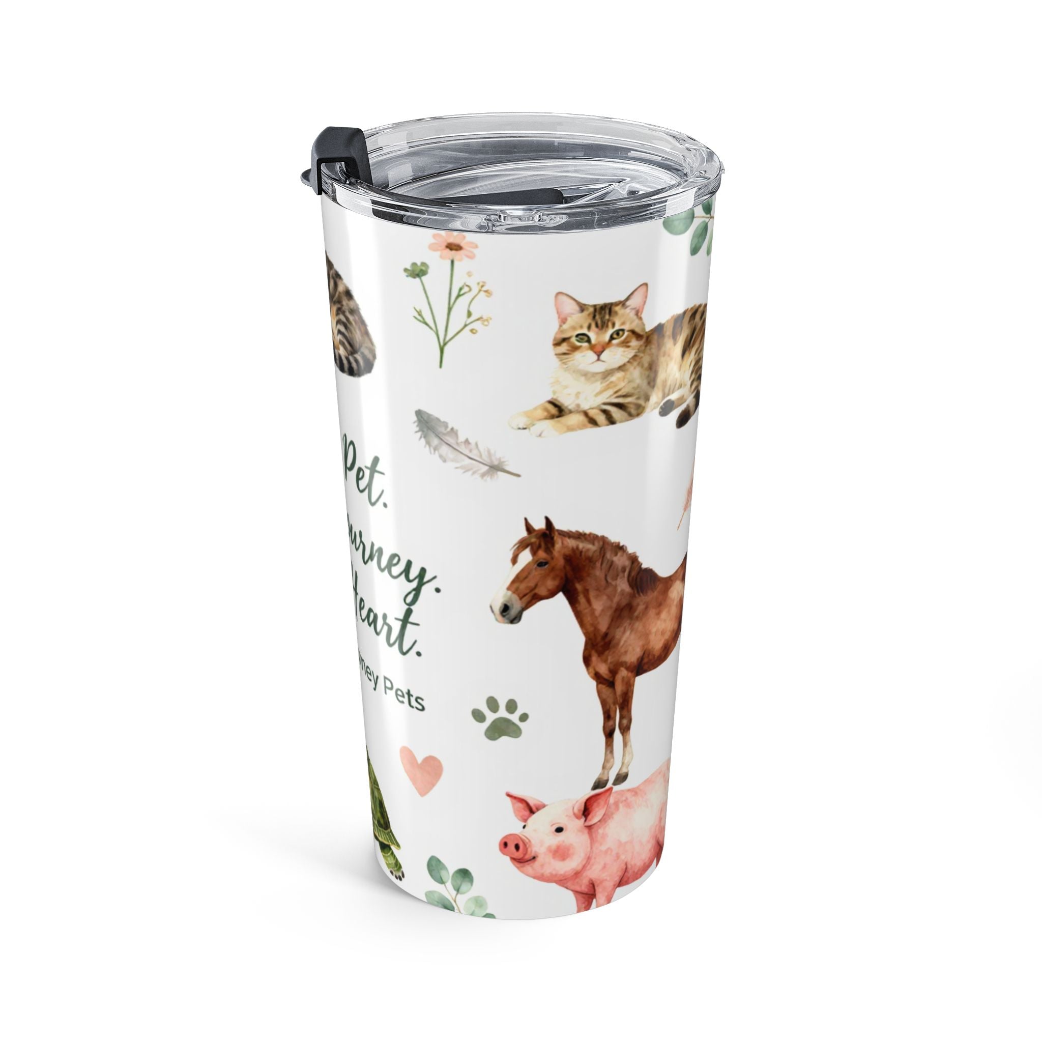 Pet Memorial 20oz Tumbler — "Every Pet, Every Journey, Every Heart" Insulated Travel Cup