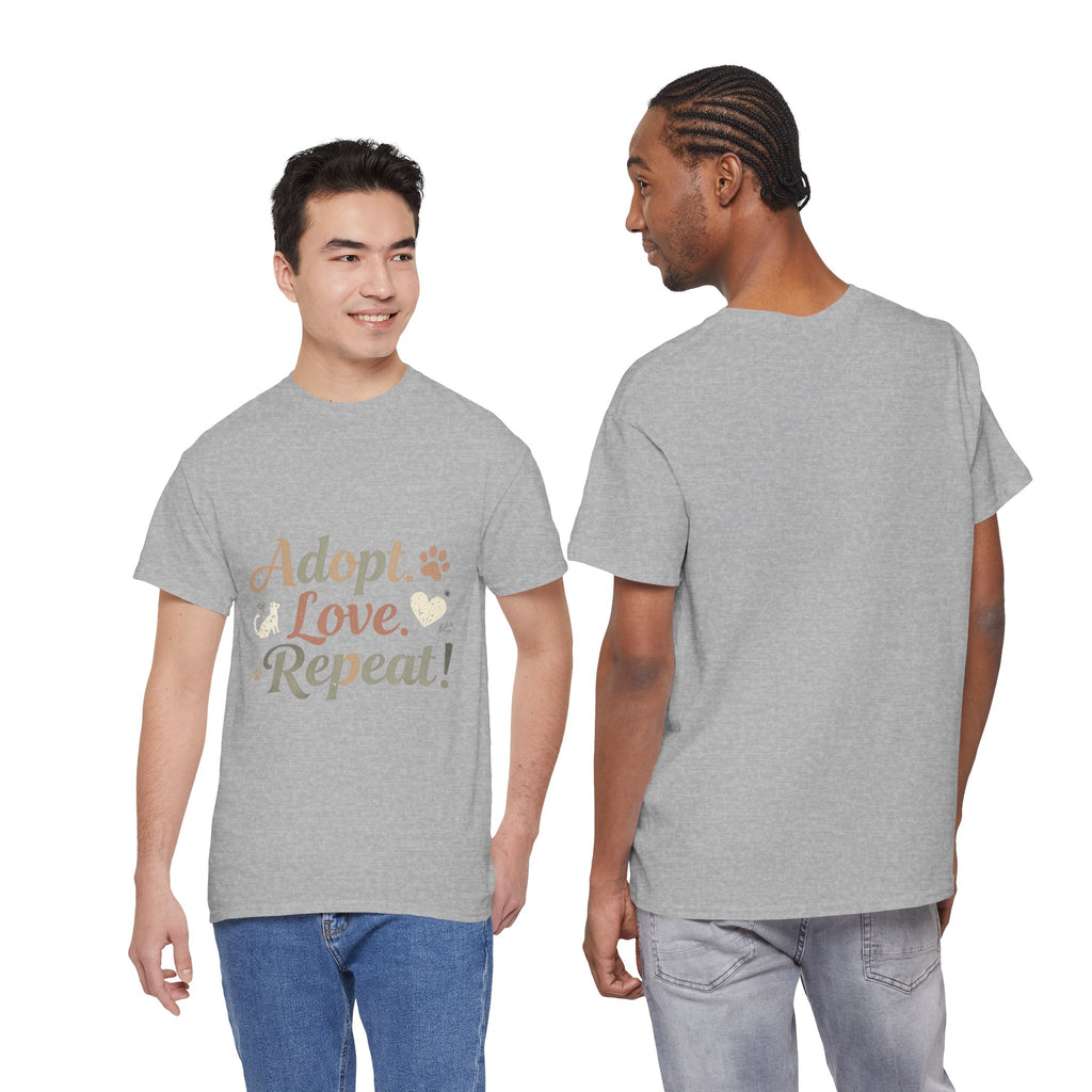 Adopt Love Repeat Rescue Pet Adoption T-Shirt