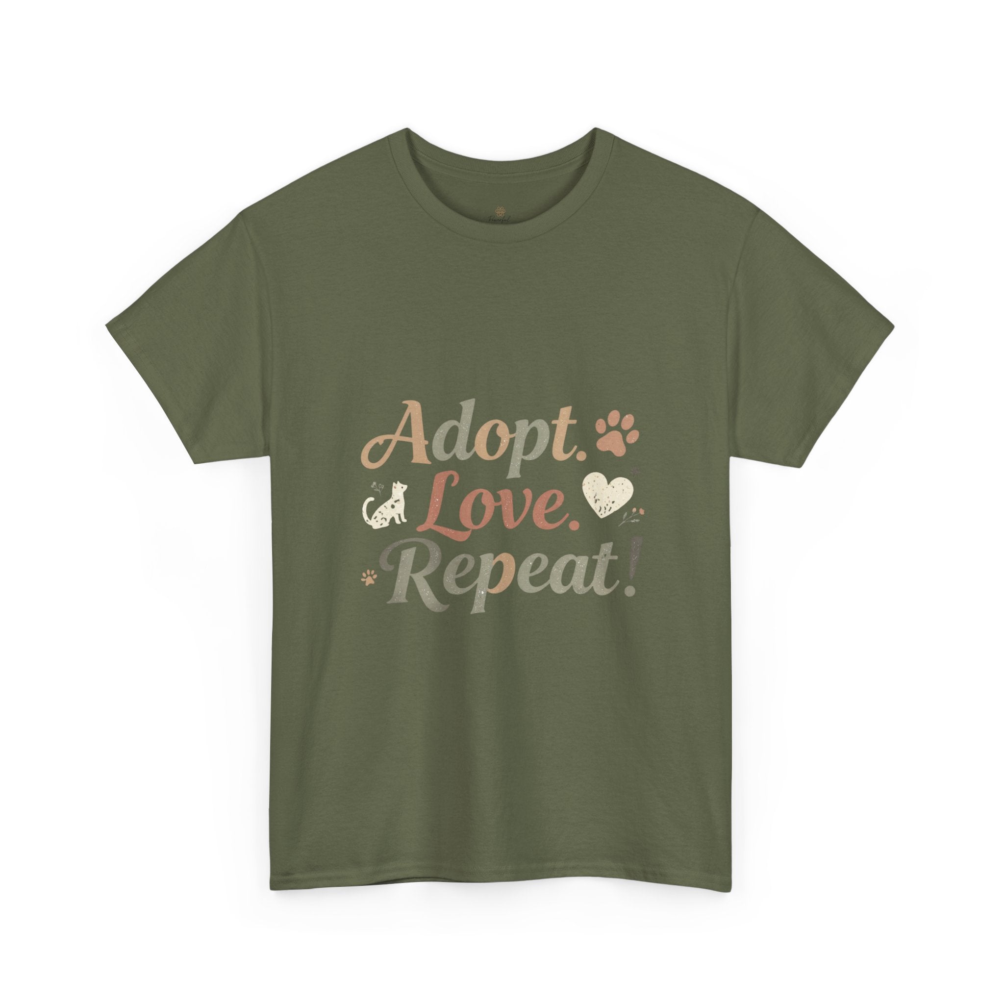 Adopt Love Repeat Rescue Pet Adoption T-Shirt