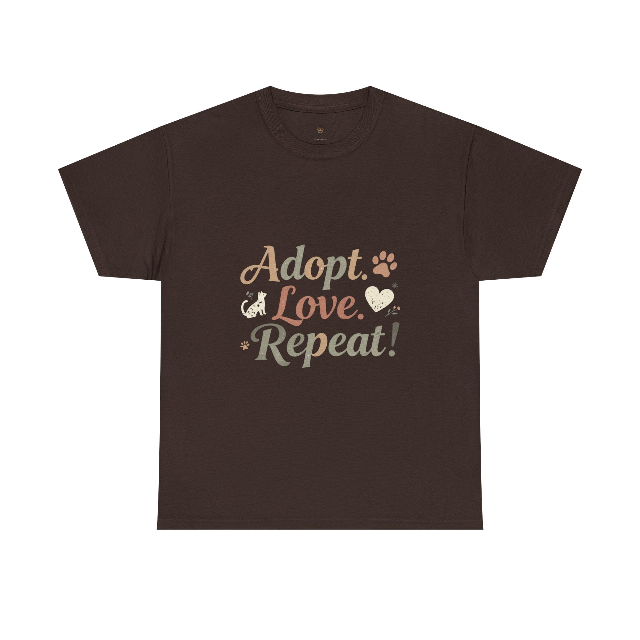 Adopt Love Repeat Rescue Pet Adoption T-Shirt