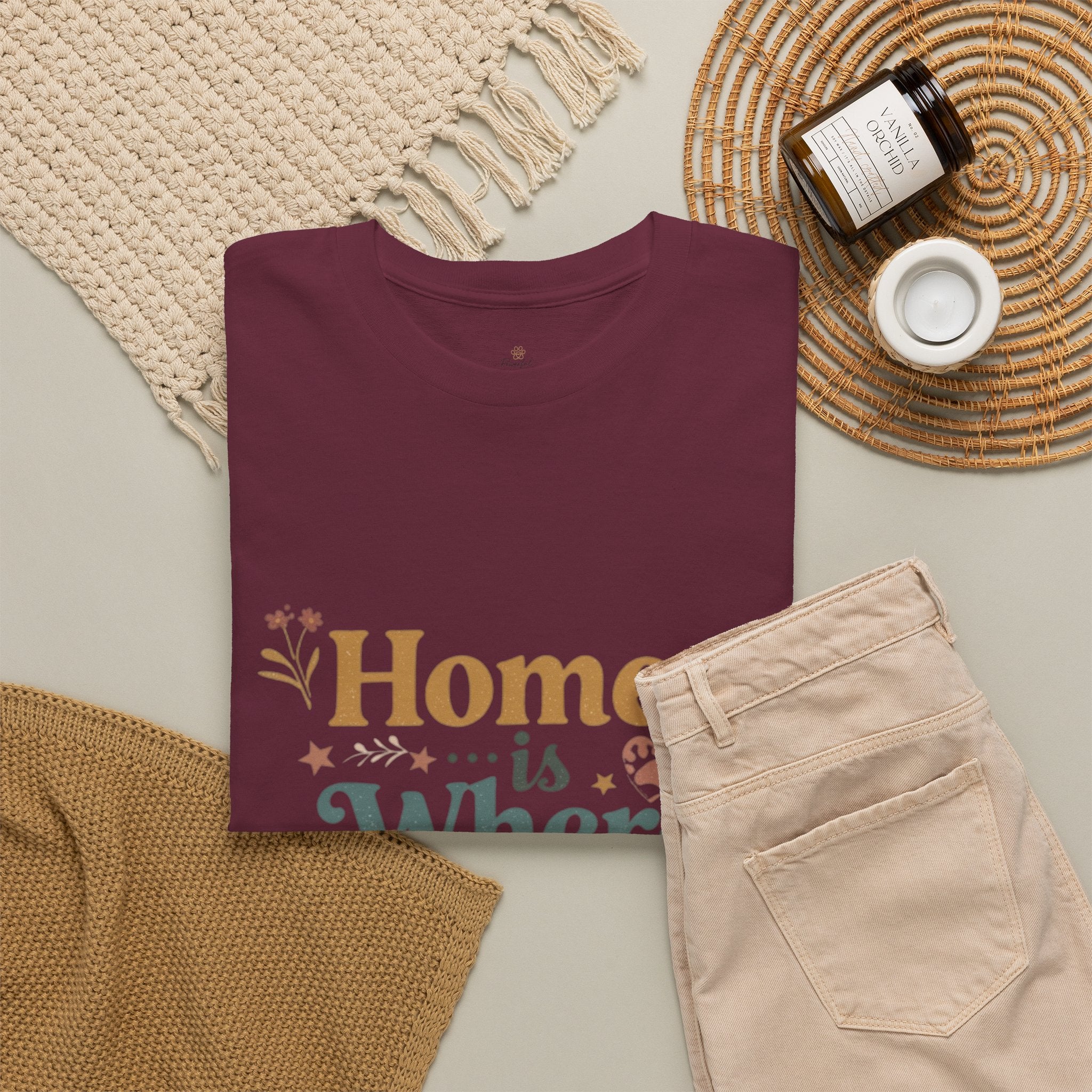 Rescue Pet T-Shirt — "Home Is Where the Rescue Is" Graphic Tee
