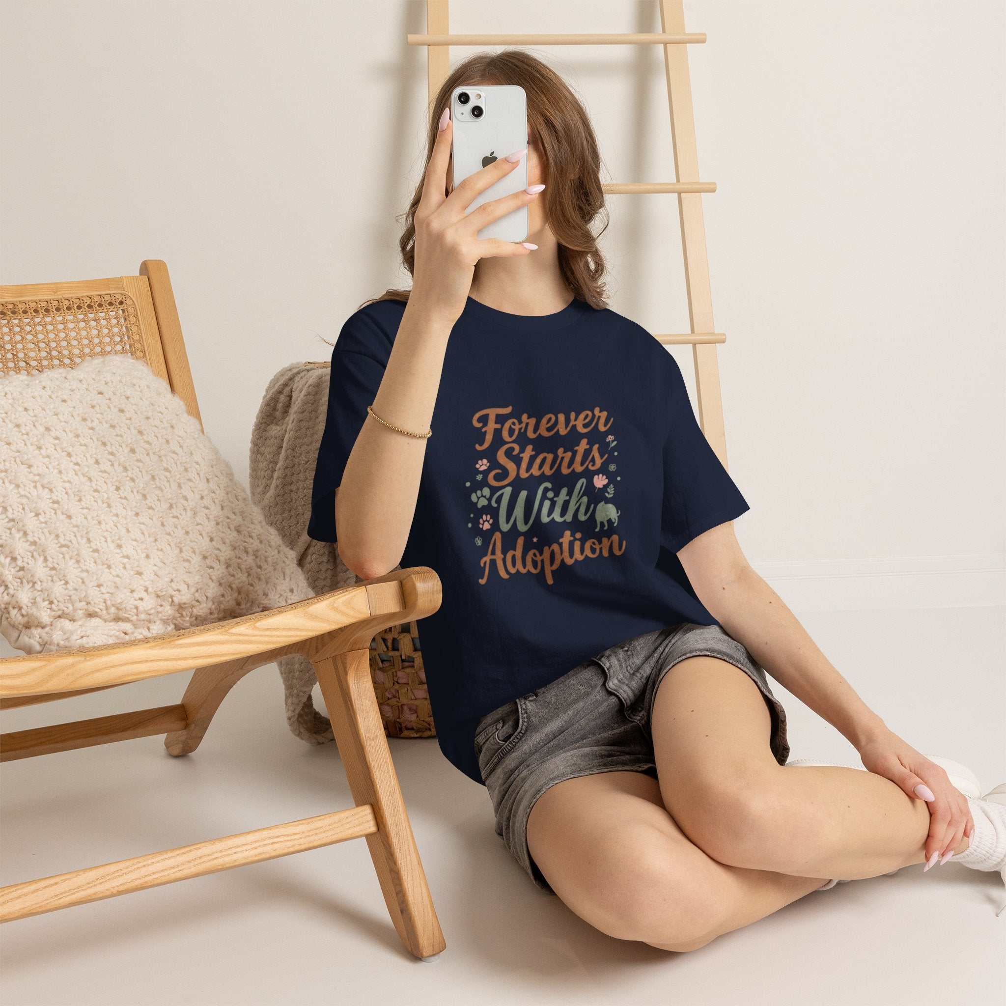 Adoption Love T-Shirt — "Forever Starts With Adoption" Pet Rescue Tee