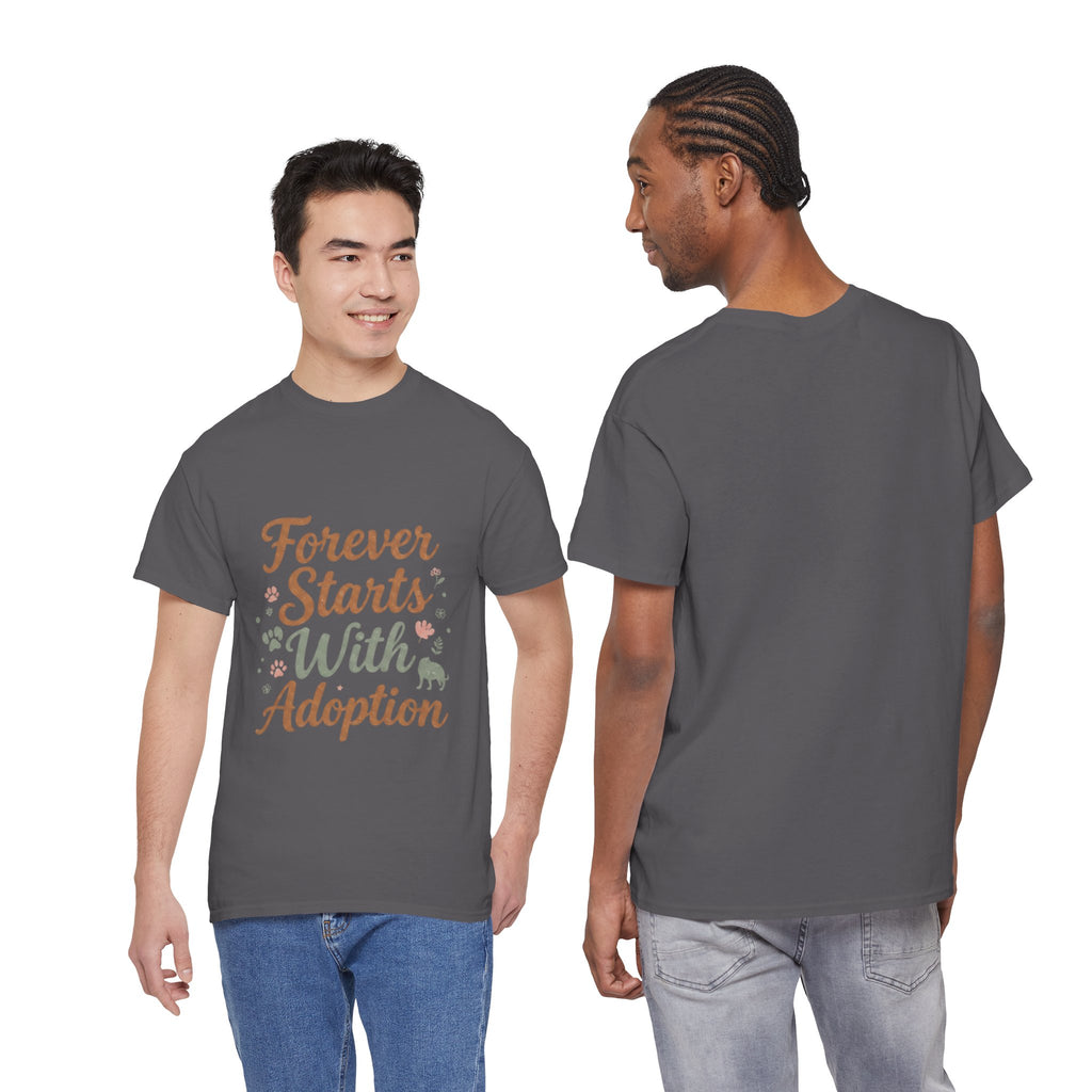 Adoption Love T-Shirt — "Forever Starts With Adoption" Pet Rescue Tee