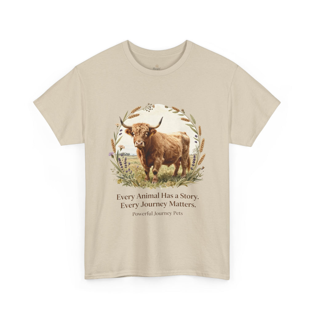 Animal Rescue Tee - Unisex Heavy Cotton Shirt 'Every Animal Has a Story, Every Journey Matters'