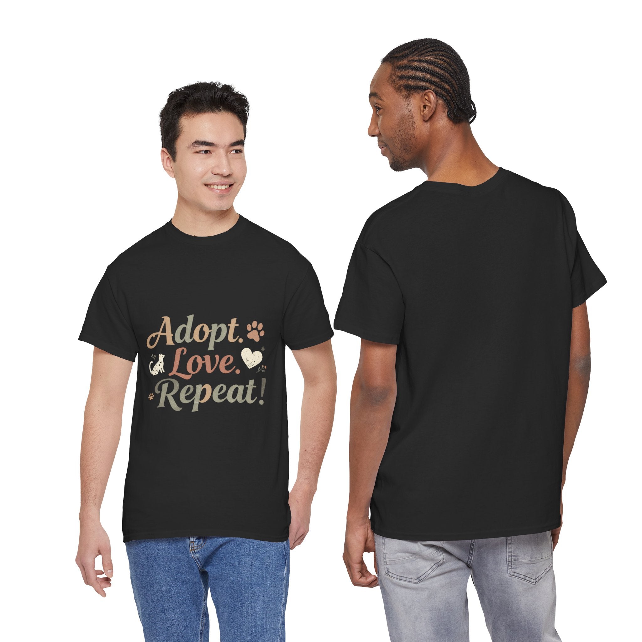 Adopt Love Repeat Rescue Pet Adoption T-Shirt