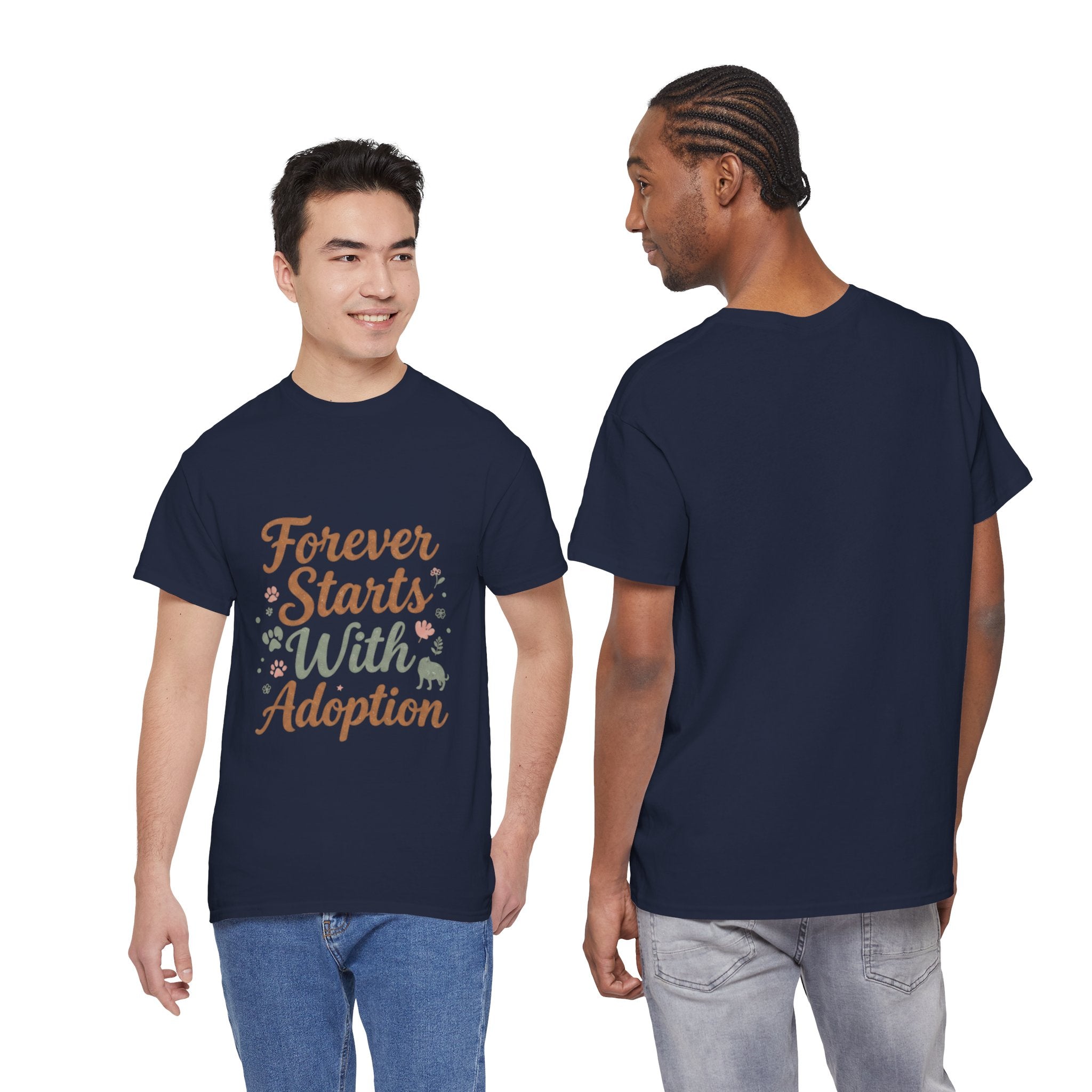 Adoption Love T-Shirt — "Forever Starts With Adoption" Pet Rescue Tee