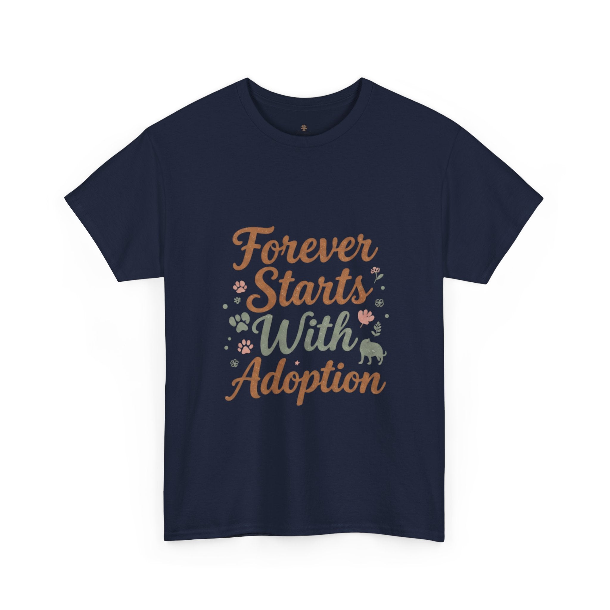 Adoption Love T-Shirt — "Forever Starts With Adoption" Pet Rescue Tee