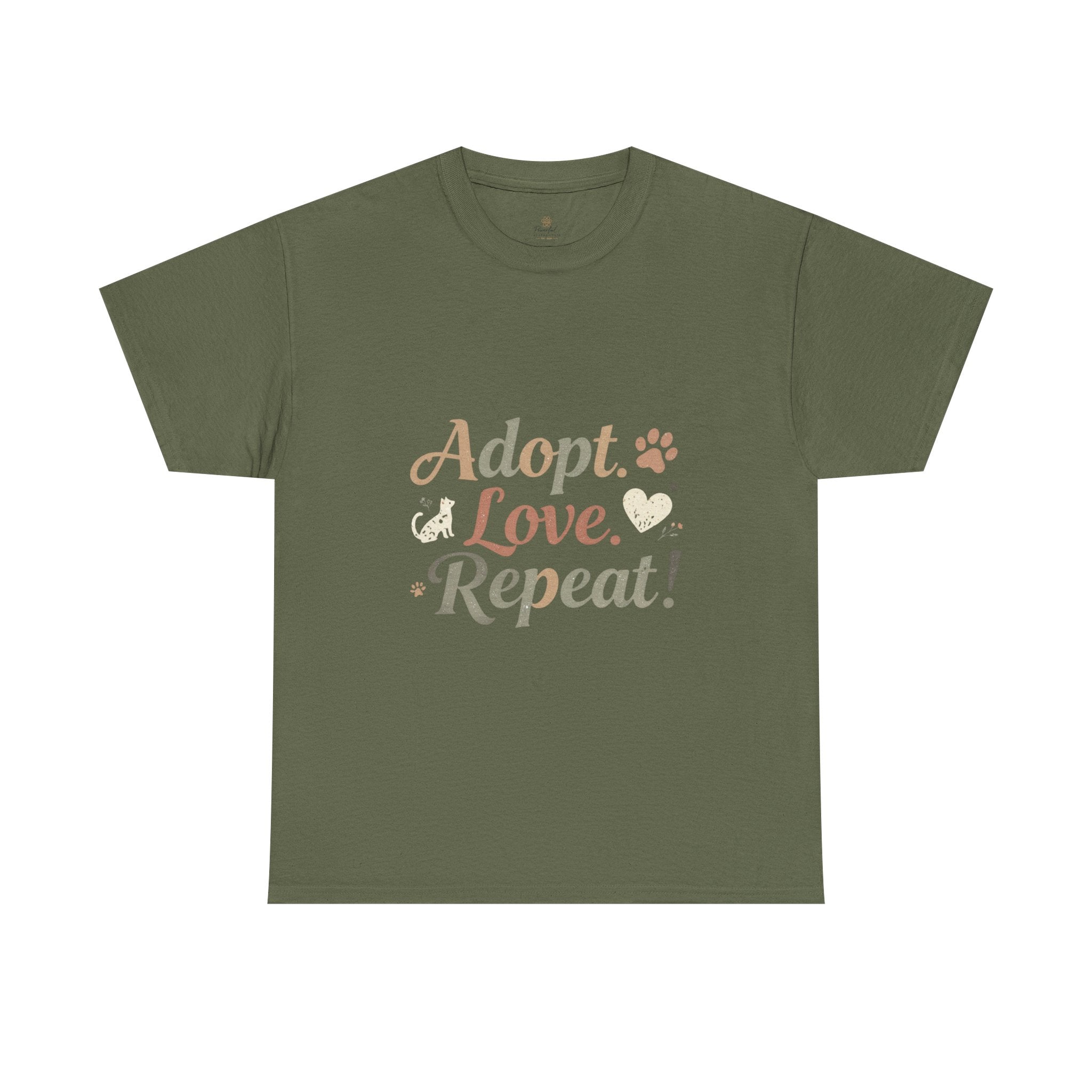 Adopt Love Repeat Rescue Pet Adoption T-Shirt